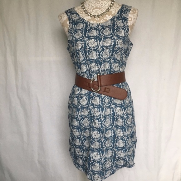 Old Navy // Blue Sunflower Print Loose Shirt Dress dr1 - Picture 1 of 8
